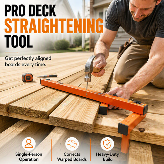 📢📢50% OFF !! ⏰Multi-Angle Deck Straightener and Wood Board Adjuster Flooring Tool for Woodworking