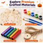 ⏳Buy 1 Get 1 Free !!!⏰Craft Your Own Pumpkin Instantly! No-Fuss Wood DIY Kit🎃✨🖌️