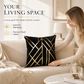 📢📢50% OFF !! ⏰ European Gold Foil Throw Pillow Cover 45x45cm – Decorative Cushion Cover for Sofa & Home