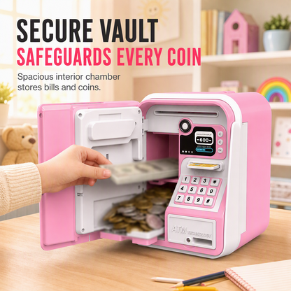 📢📢50% OFF !! ⏰✨Electronic Kids ATM Money Saving Box, Smart Piggy Bank Toy