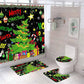 📢📢40% OFF !! ⏰4PCS Waterproof Christmas Shower Curtain Set