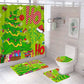 📢📢40% OFF !! ⏰4PCS Waterproof Christmas Shower Curtain Set