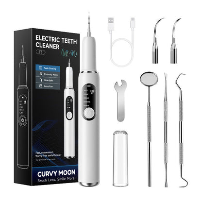 📢📢50% OFF !! ⏰Portable Ultrasonic Teeth Cleaner and Tartar Remover Set
